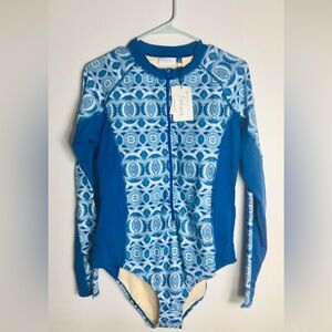 NWT Sz XL Cabana Life Unisuit Blue Swimsuit One Piece